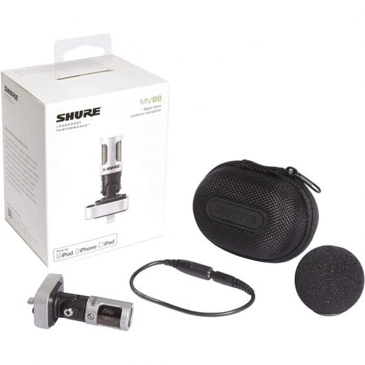 Shure Motiv MV88 Micrófono Digital de Condensador para Dispositivos IOS
