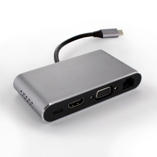Metronic HUB USB-C 8 em 1 HDMI/RJ45/USB/VGA/SD/microSD/USB-C