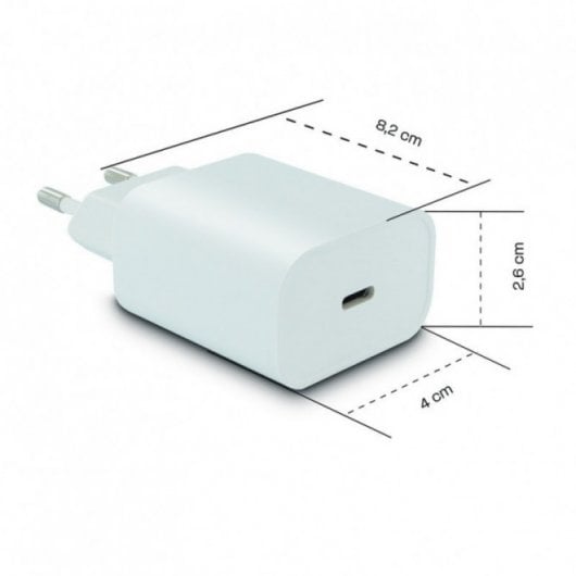Mooov Cargador 3A Power Delivery 18W Blanco + Cable USB-C a Lightning 1.2m