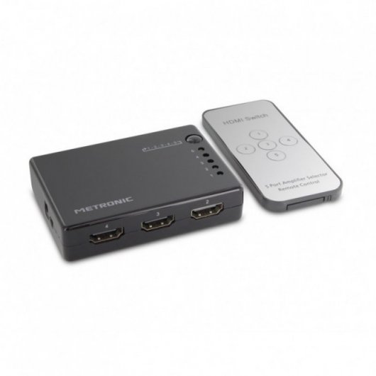 Metronic Conmutador 5 Puertos HDMI 4K con Mando a Distancia
