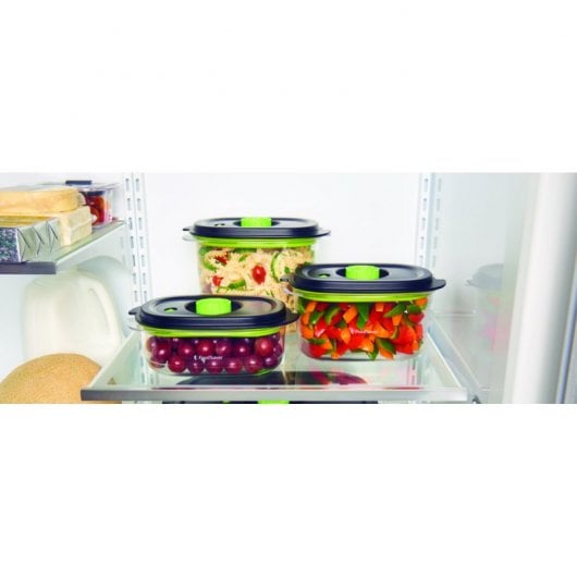 FoodSaver FFC026X Frischhaltedose, 3er-Pack Vakuum-Aufbewahrungsbehälter, 700 ml/1,18 l/1,8 l