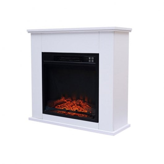 Purline CHE-610 Chimenea Eléctrica de Suelo 2000W Blanca