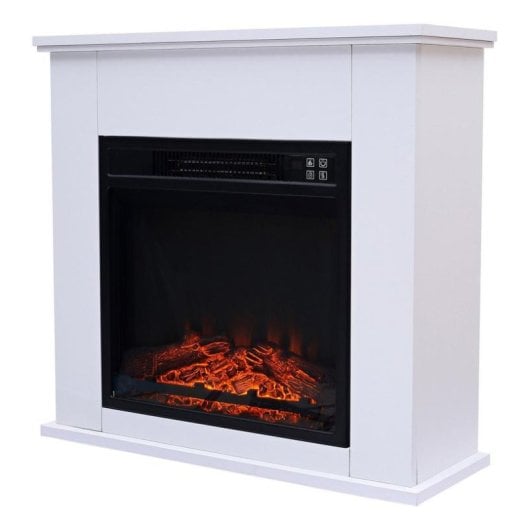 Purline CHE-610 Chimenea Eléctrica de Suelo 2000W Blanca