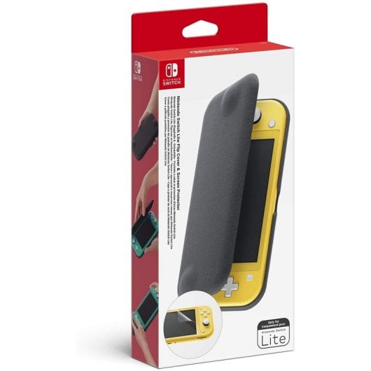 Nintendo-Falthülle mit Displayschutzfolie für Nintendo Switch Lite, Grau