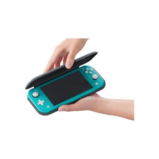 Nintendo-Falthülle mit Displayschutzfolie für Nintendo Switch Lite, Grau