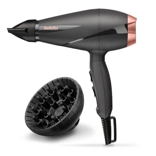 Ionen Föhn BaByliss Smooth Pro 2100 2100W 3 Temperaturstufen 2 Geschwindigkeiten Diffusor Roségold Schwarz