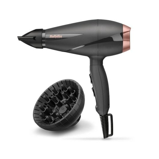 Ionen Föhn BaByliss Smooth Pro 2100 2100W 3 Temperaturstufen 2 Geschwindigkeiten Diffusor Roségold Schwarz