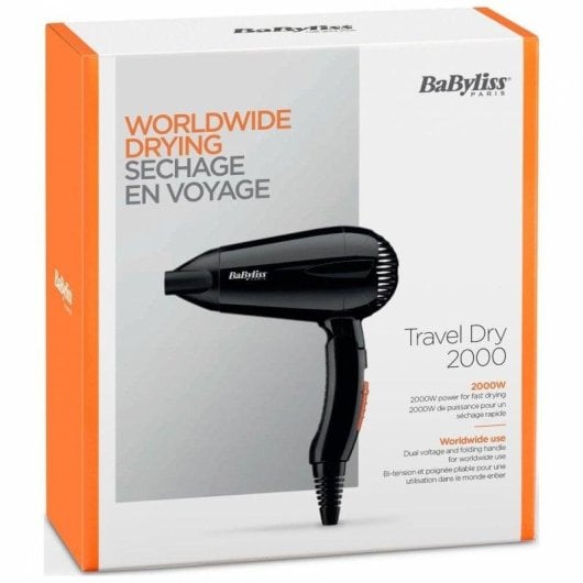 Sèche-cheveux de Voyage Pliable BaByliss 5344E 2000W 2 Températures 2 Vitesses Noir