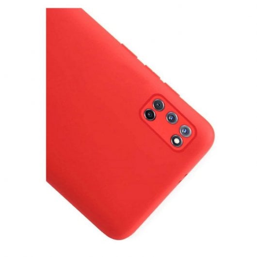 Oppo Funda Silicona Roja para A52/A72