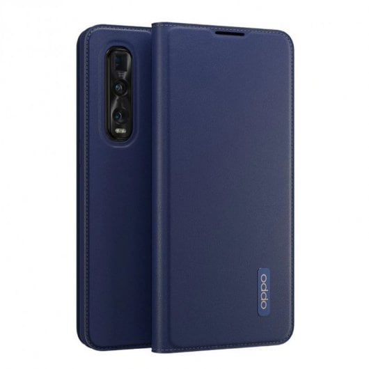 Oppo Funda PU Case Azul Para FIND X2 Pro Cerámico