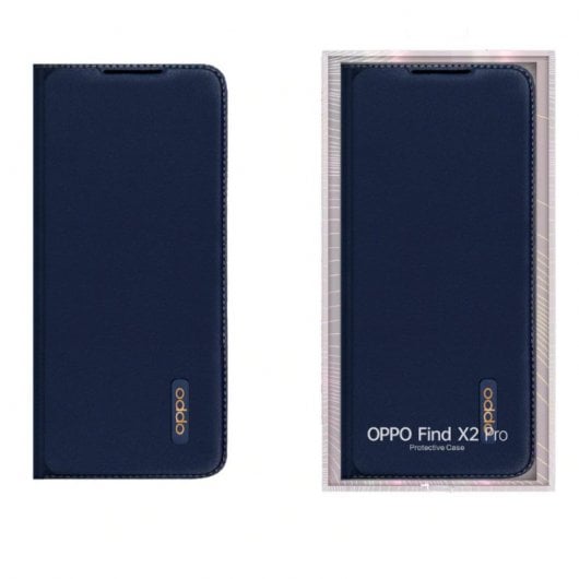 Oppo Funda PU Case Azul Para FIND X2 Pro Cerámico