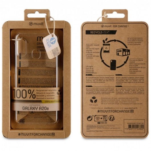 Muvit Funda Recycletek Transparente para Samsung Galaxy A20e
