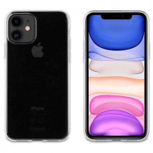 Muvit Funda Recycletek Transparente Antibacteriana para Apple iPhone 11 Pro