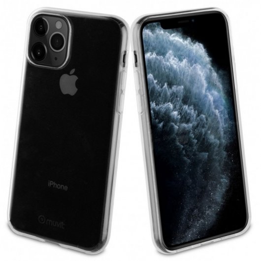 Muvit Funda Recycletek Transparente Antibacteriana para Apple iPhone 11 Pro Max