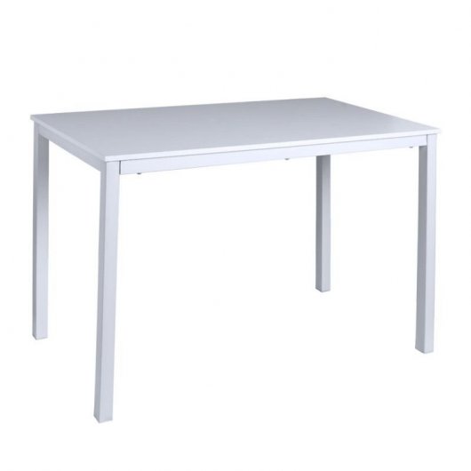 Bureau Estrum 120x60cm Blanc Structure Acier Bois Naturel