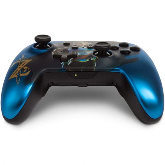 Power A Mando Inalámbrico Mejorado Cromo Satinado Zelda para Nintendo Switch