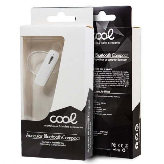 Cool Advanced Compact Auricular Bluetooth Blanco