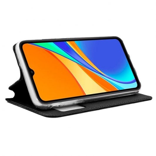Cool Funda Flip Cover Liso Negro para Xiaomi Redmi 9C