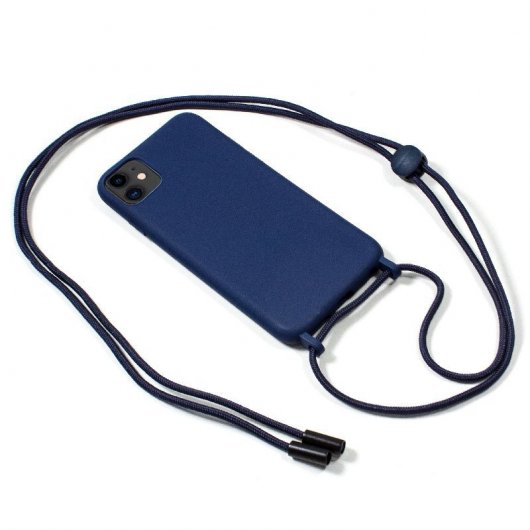 Cool Funda Azul con Cordón Liso para iPhone 11