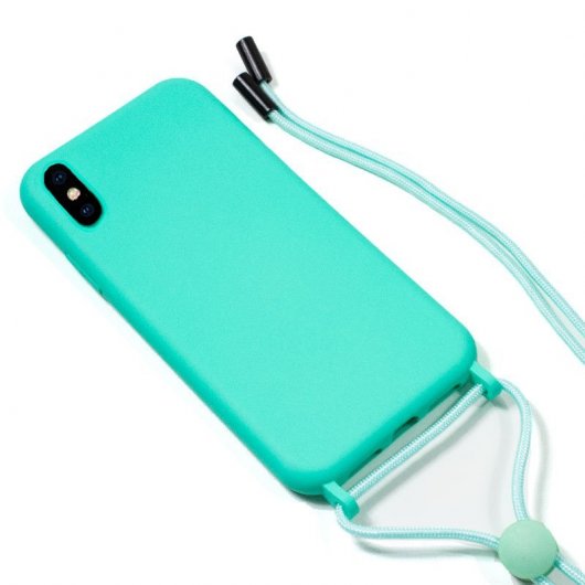 Cool Funda Menta con Cordón Liso para iPhone XS Max