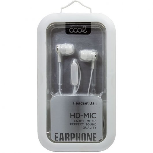 Cool Bali Auriculares com Microfone Brancos