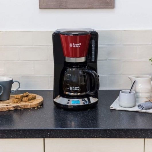 Russell Hobbs Colors Plus+ Rouge Flamme Cafetière Drip Noir/Rouge
