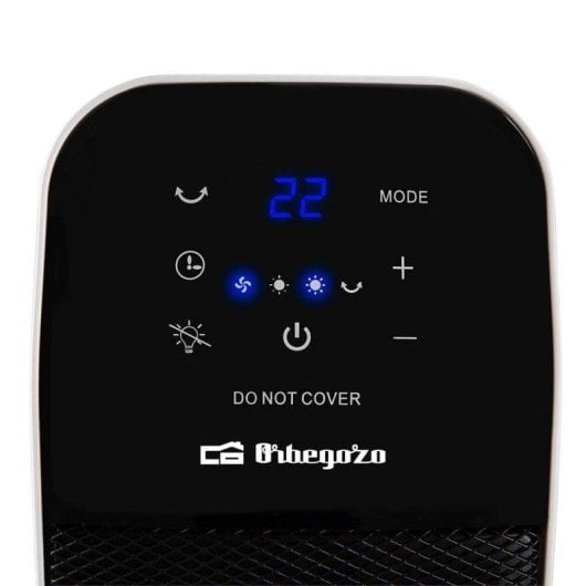 Orbegozo CR 5029 Aquecedor Cerâmico de Torre 2000W, Oscilante, Temporizador, Comando Remoto
