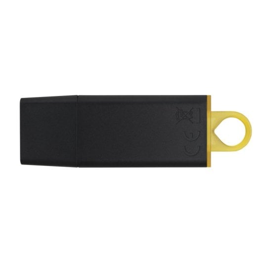 Pen USB Kingston DataTraveler Exodia 128GB USB 3.2 Gen 1 Preto/Amarelo com tampa e porta-chaves