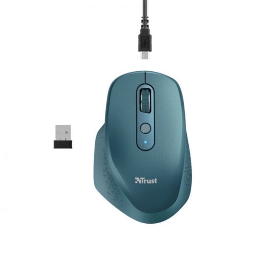 Trust Ozaa Ratón Óptico Inalámbrico 2400DPI Azul