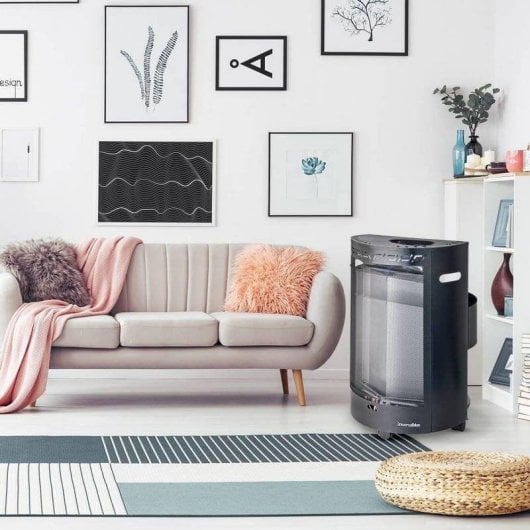 Estufa a Gás Chama Azul Universal Blue Cayo Coco 4200W Design Circular Preto