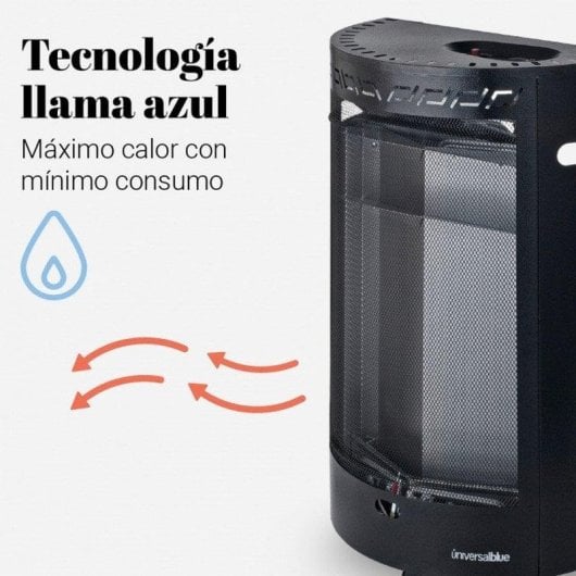 Estufa a Gás Chama Azul Universal Blue Cayo Coco 4200W Design Circular Preto