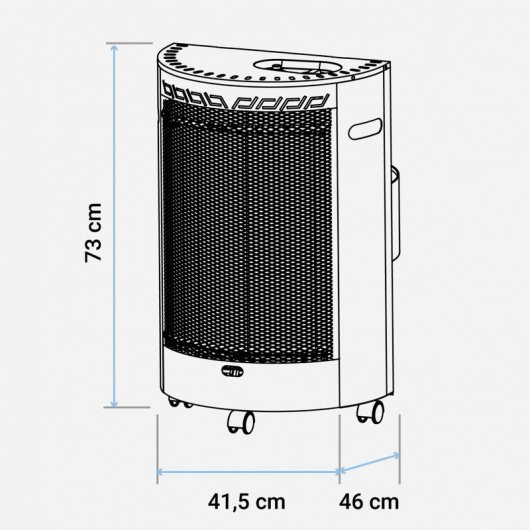 Universal Blue Cayo Coco Estufa de Gas 4200W Negra