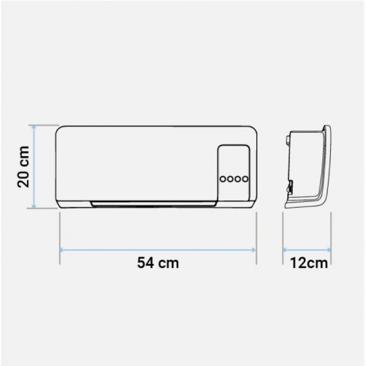 Universal Blue Punta Cana Aquecedor Split para Casa de Banho 2000W