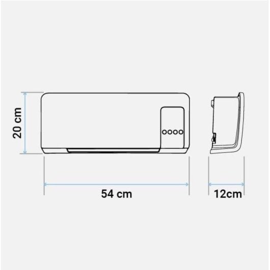 Aquecedor de Parede Universal Blue Punta Cana 2000W Controle Remoto Programável