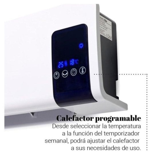 Aquecedor de Parede Universal Blue Punta Cana 2000W Controle Remoto Programável
