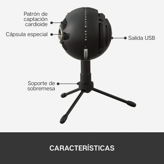 Blue Microphones Snowball ICE Micrófono para Grabación y Transmisión en PC