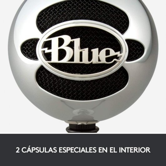 Blue Microphones Snowball Micrófono USB Aluminio con Dos Patrones de Captación Versátiles