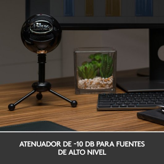 Blue Microphones Snowball Micrófono USB Negro con Dos Patrones de Captación Versátiles