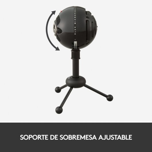 Blue Microphones Snowball Micrófono USB Negro con Dos Patrones de Captación Versátiles