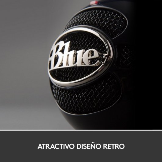Blue Microphones Snowball Micrófono USB Negro con Dos Patrones de Captación Versátiles