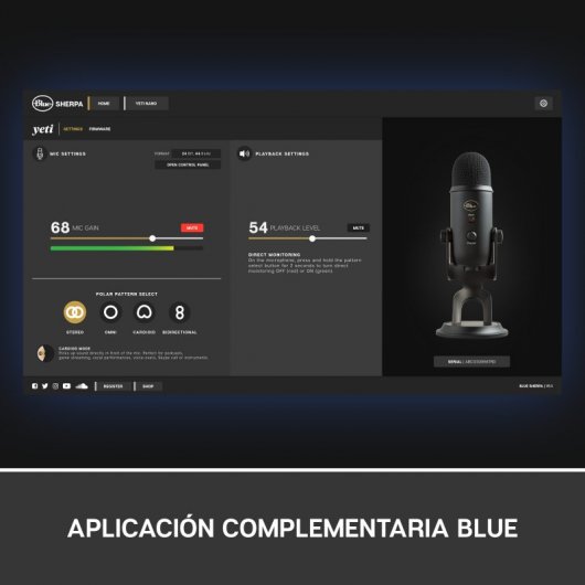 Blue Microphones Yeticaster Pack de Transmisión Profesional con Micrófono USB Yeti+Radius III Shockmount y Brazo de Brúj
