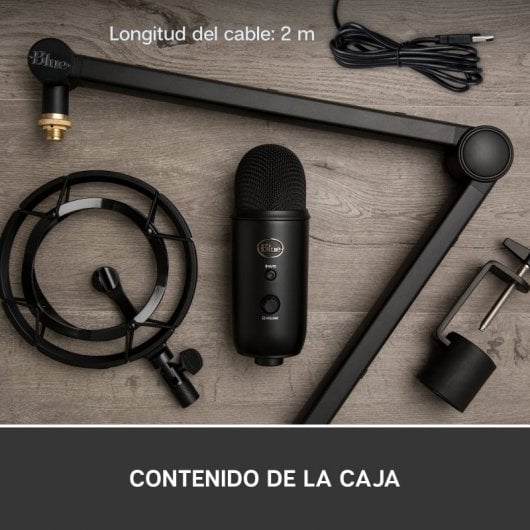 Blue Microphones Yeticaster Pack de Transmisión Profesional con Micrófono USB Yeti+Radius III Shockmount y Brazo de Brúj