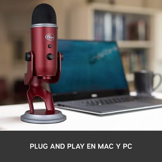 Blue Microphones Yeti Micrófono USB Rojo para Grabación y Transmisión en PC