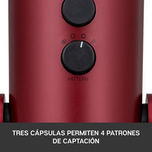Blue Microphones Yeti Micrófono USB Rojo para Grabación y Transmisión en PC