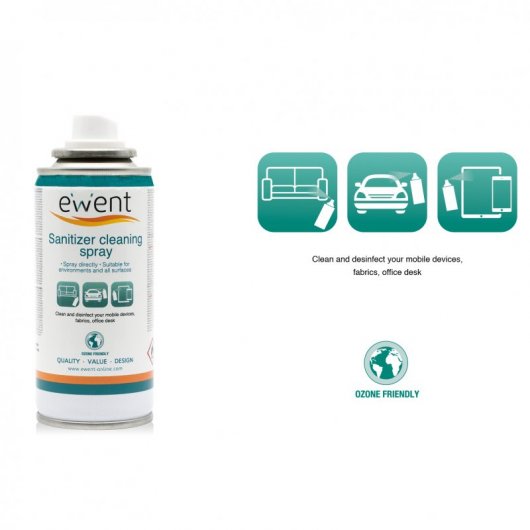Ewent EW5675 Detergente Desinfectante en Spray para Superficies 100ml
