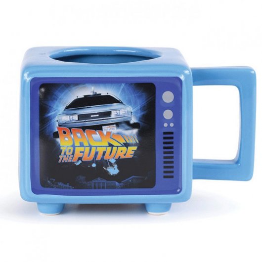 Pyramid Retro TV Taza Térmica Regreso al Futuro