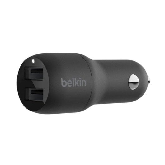 Chargeur voiture Belkin BoostCharge 24W double USB-A indicateur LED noir