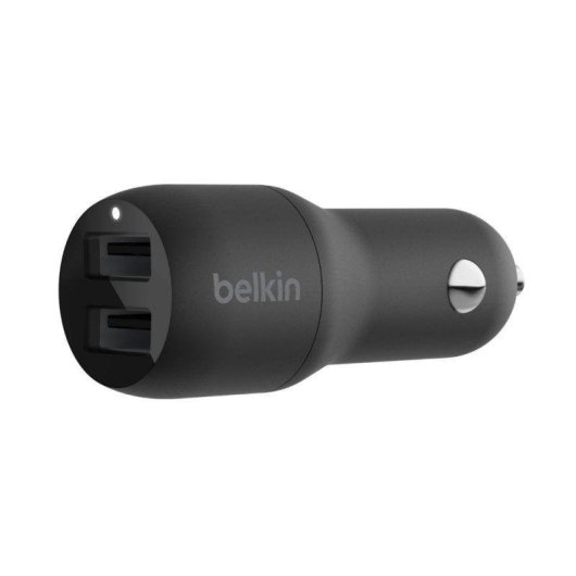 Chargeur Voiture Belkin BoostCharge Double USB-A 24 W Noir Compact