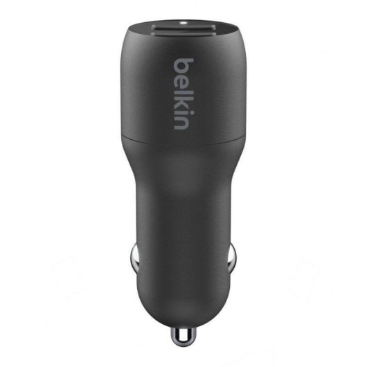 Chargeur Voiture Belkin BoostCharge Double USB-A 24 W Noir Compact