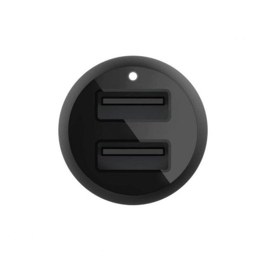 Chargeur Voiture Belkin BoostCharge Double USB-A 24 W Noir Compact